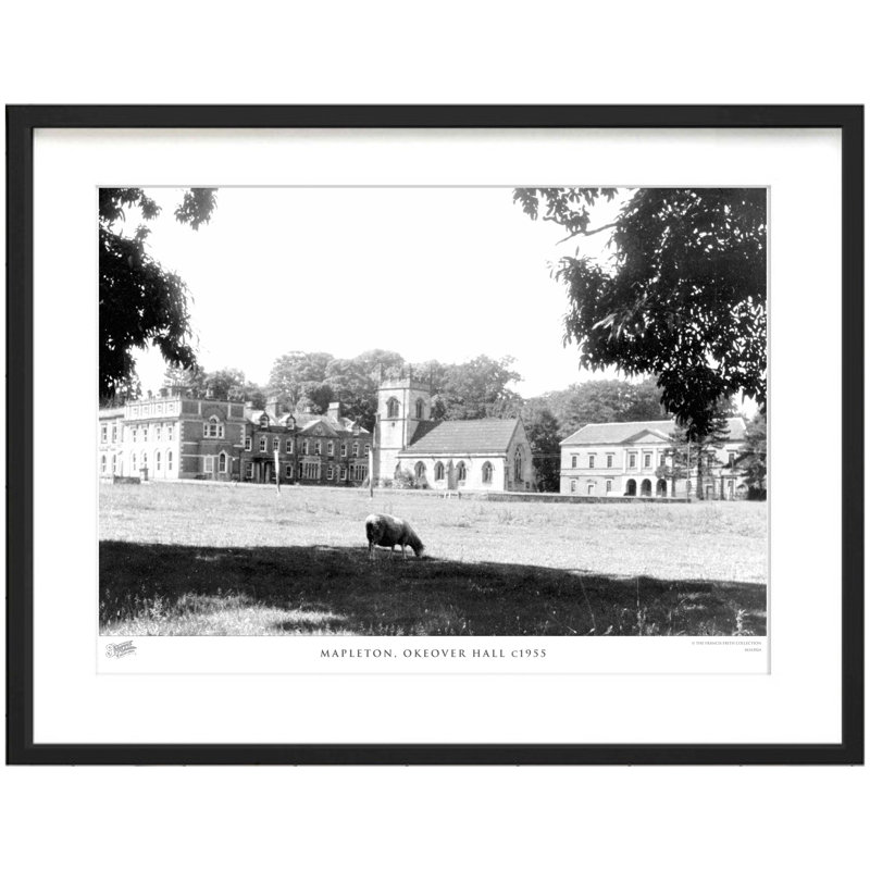 Mapleton, Okeover Hall C1955 - Single Picture Frame Print, 40cm H x 50cm W x 2.3cm D