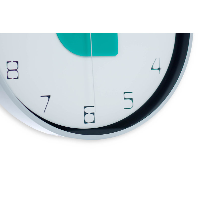 Lariana Wood Wall Clock, Turquoise