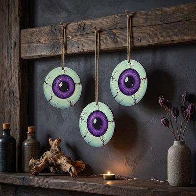 Halloween Decor Halloween Ghost Eyeball Flat Decoration For Front Door Wall Party Decoration