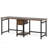 79-Inch Two Person Computer Desk With Drawers And Storage Shelves, Extra Long Double Workstation Table With Hooks, Industrial Writing Desk For Home Office, Rustic Brown-380885935