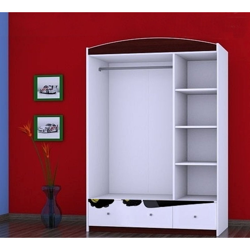Artin 3 Door Wardrobe, Black