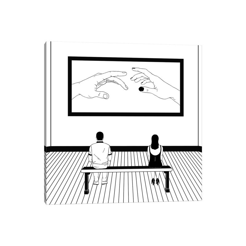 Silence in Us 1 Piece Wall Art on Canvas, 45.72 cm H x 45.72 cm W x 1.91 cm D, Wrapped Canvas