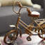 Ensemble de sculpture décorative vélo en métal avec détails en bois Pucklechurch