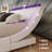 Low Profile Sleigh Bed With Adjustable Headboard-1610449051-1610449049
