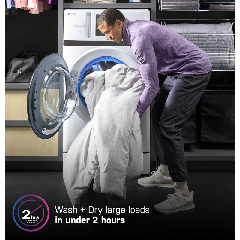 Ge Profile Energy Star 4.6 Cu. Ft. Capacity Ultrafast Combo With Ventless Inverter Heat Pump Technology Washer/Dryer