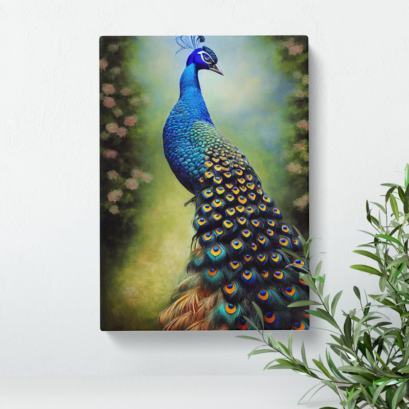 View Of A Peacock No.2 - Wrapped Canvas Print, 60cm H x 40cm W x 3cm D