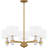 Sirenuse 5-Light Brushed Weathered Brass Chandelier