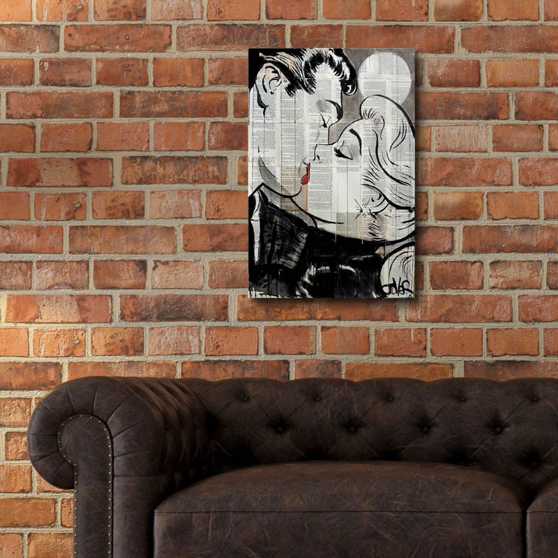 «Pop Kiss» par Loui Jover, art mural en verre acrylique, H 24 po x l 16 po x P 0,2 po