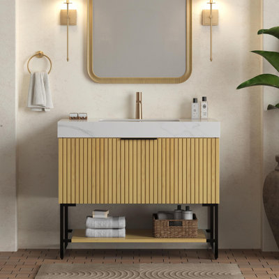 Meuble-lavabo 36 po avec lavabo en céramique