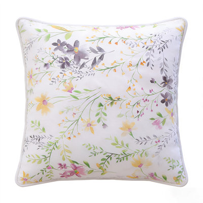 Housse de coussin floral 18 x 18 pouces - Housse de coussin fleurs colorées Vintage