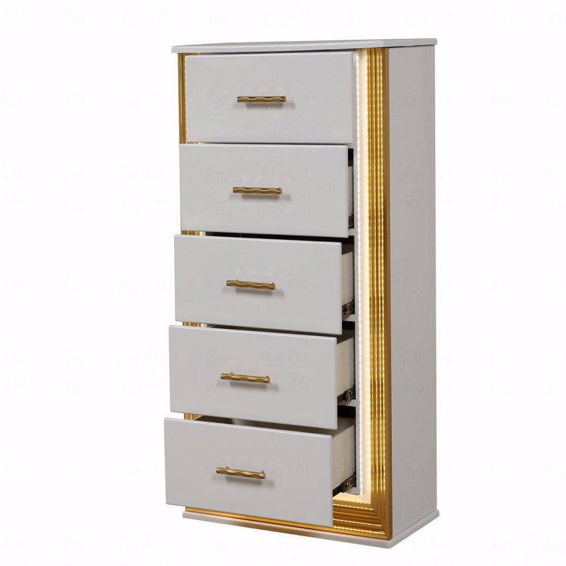 Commode à 5 tiroirs, fabrication contemporaine en bois