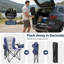 Chaise de camping pliante surdimensionnée, chaises portatives robustes avec sac de transport et épaississeur Oxford 600D-1036293628-1036293629