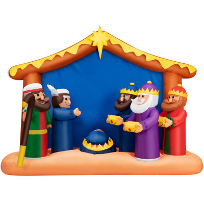 Emila 8Ft Length Inflatable Christmas Outdoor Nativity Scene