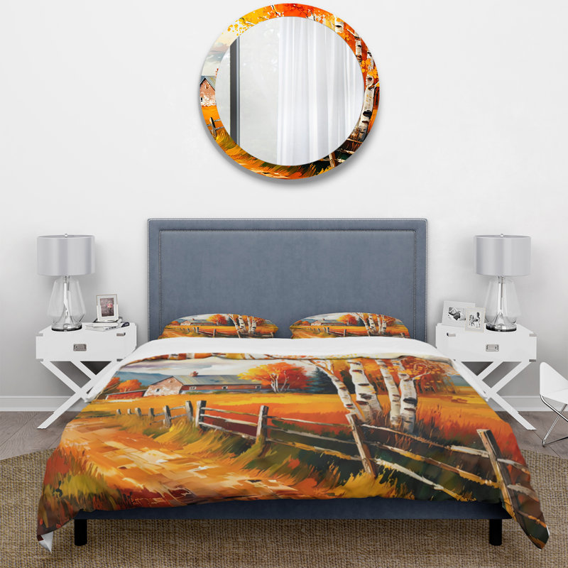 Petit ensemble de housse de couette Cottage Cottage in Autumn IV - Microfibre de polyester