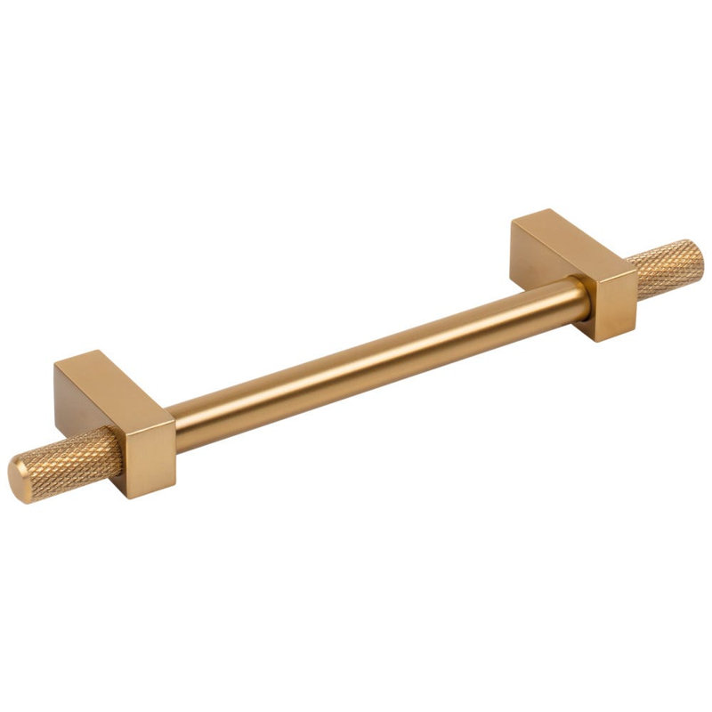 Larkin 4 Knurled Ends Bar Pull, Satin Bronze, 3 3/4"