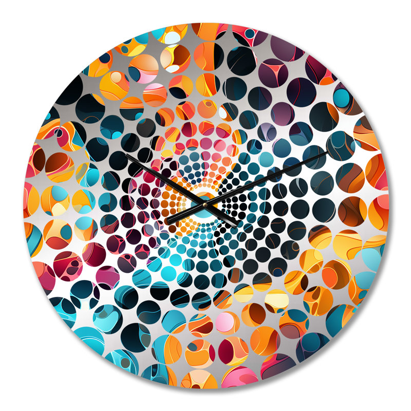 Multicolore Popart Playful Matrix - Horloge murale Pop Art, Petit
