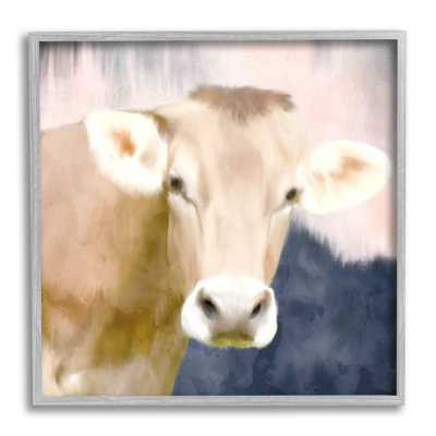 " Country Cow Cattle Closeup Painterly Landscape " by Kim Allen