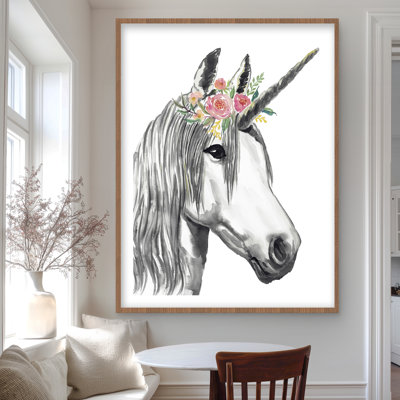 Imprimé mat avec licorne | Illustration de décor de chambre à coucher