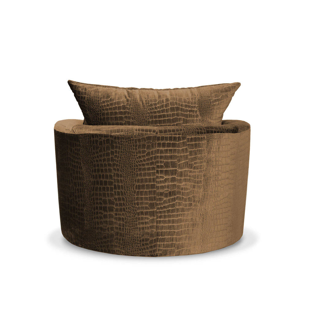 Upholstered Swivel Armchair