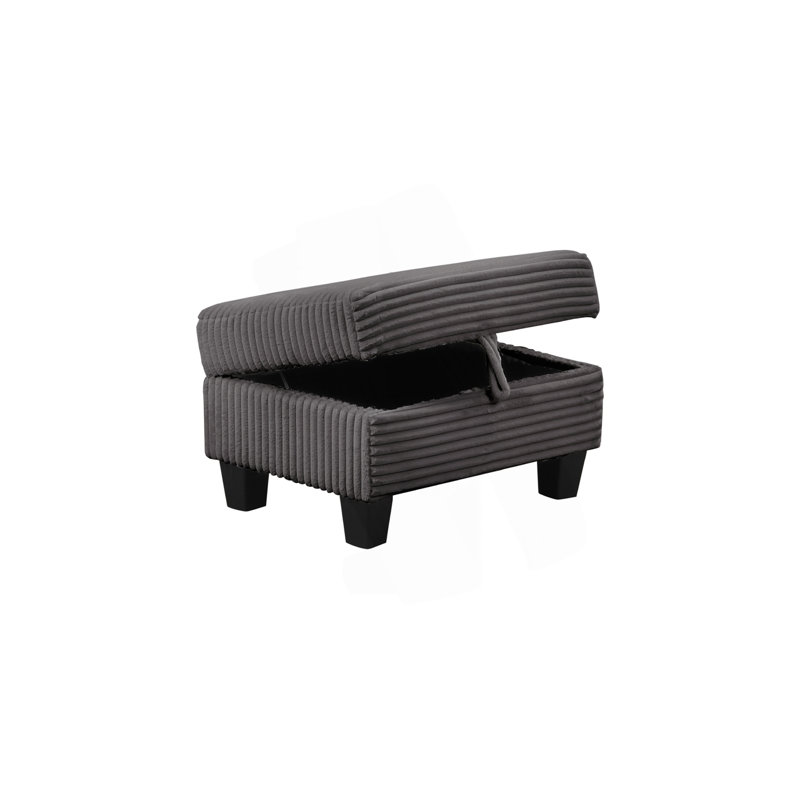 Canapé modulaire inclinable moderne en bois gris, Gris