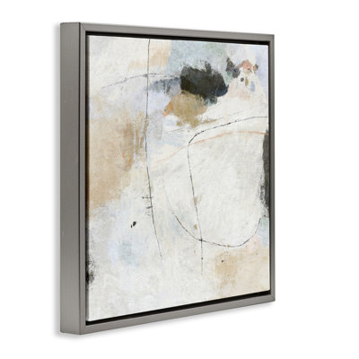 Neutral Abstract Pattern  Canvas Wall Art by Suzanne Nicoll