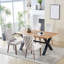 Pine Metal Base Dining Table