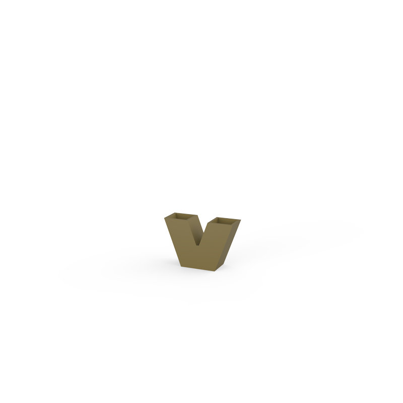 Uve Resin Pot Planter, 6.25" H x 9.5" W x 3.25" D, Taupe