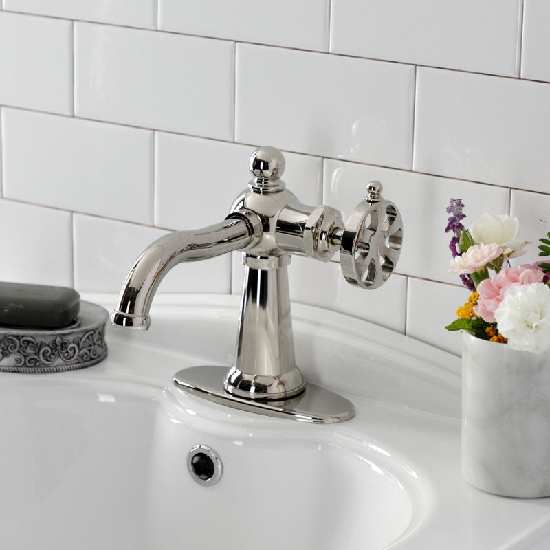 Belknap Polished Nickel Single-Hole Traditional Bathroom Faucet