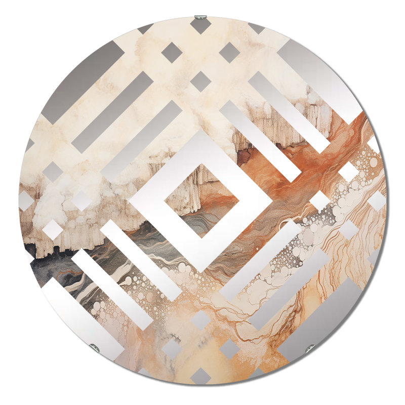 Challie - Miroir décoratif diamant, 23,6 po x 23,6 po