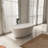 66.9 Inch Freestanding Solid Surface Soaking Bathtub For Bathroom