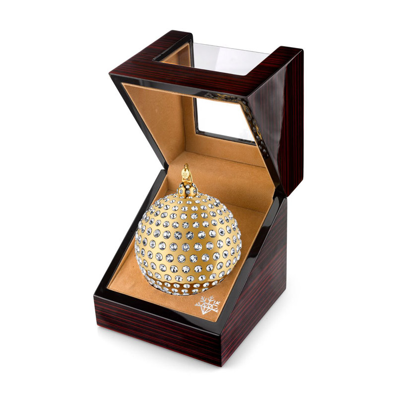 Orbis 4'' Handmade Geometric Metal Ball Ornament, Gold