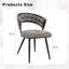 Ensemble de 2 chaises de salle à manger en velours avec pieds noirs, chaises d'appoint rembourrées modernes pour la salle à manger et la cuisine-94746919