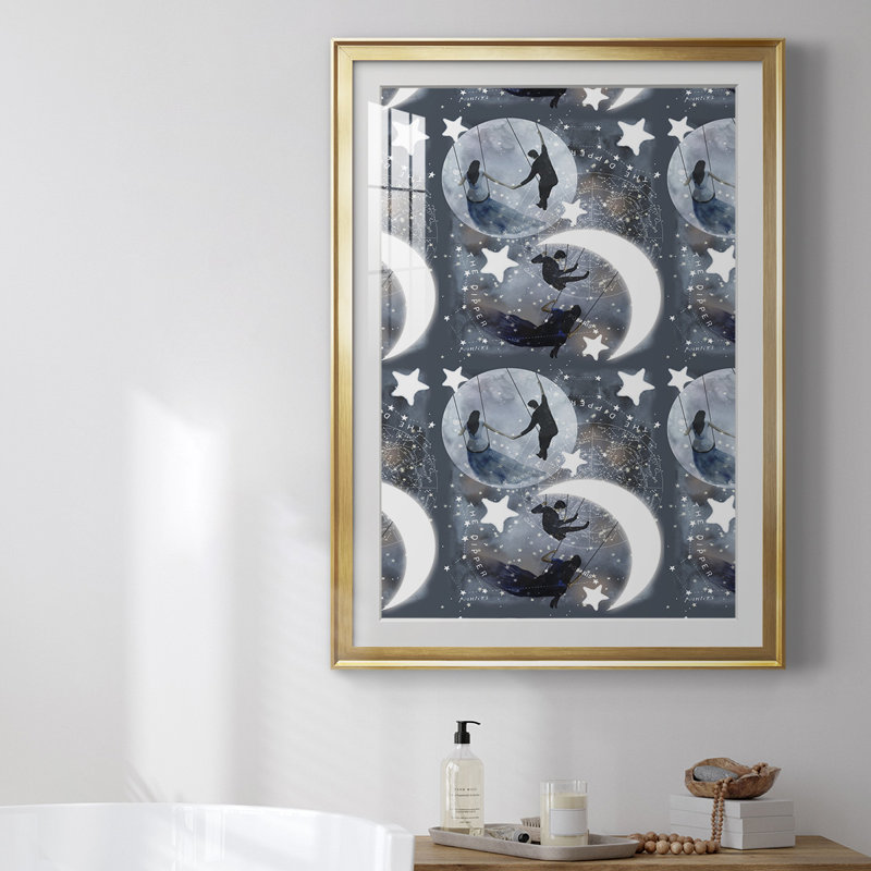 " Celestial Love Collection E ", Gold, 42.5" H x 30.5" W