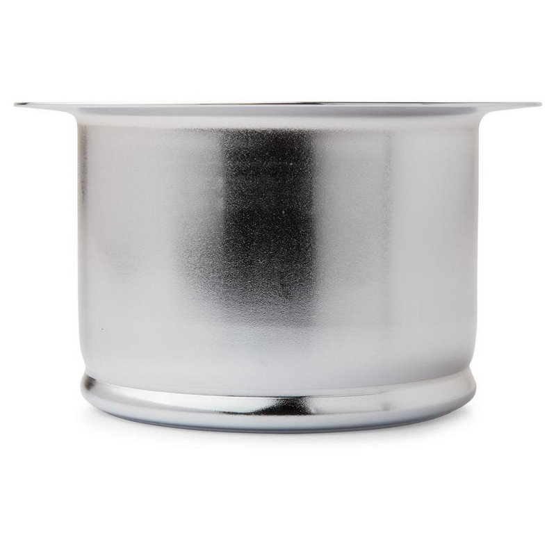 Bride et bouchon pour poubelle de cuisine 3-1 / 2 po, Chrome poli