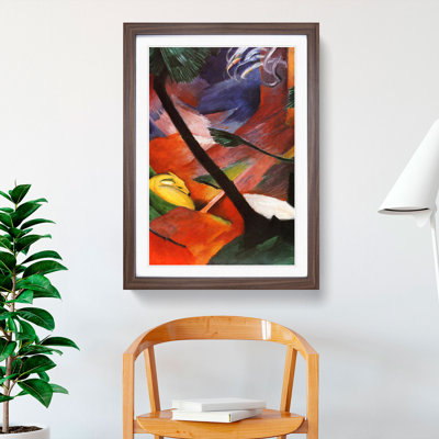 Sleeping Deer in the Forest by Franz Marc - Picture Frame Painting
