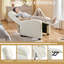Fauteuil inclinable manuel moderne et doux au toucher, recouvert de tissu velours côtelé-1903143837