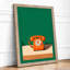 Telephone Call Retro - Framed Print-1943930886-1943930880