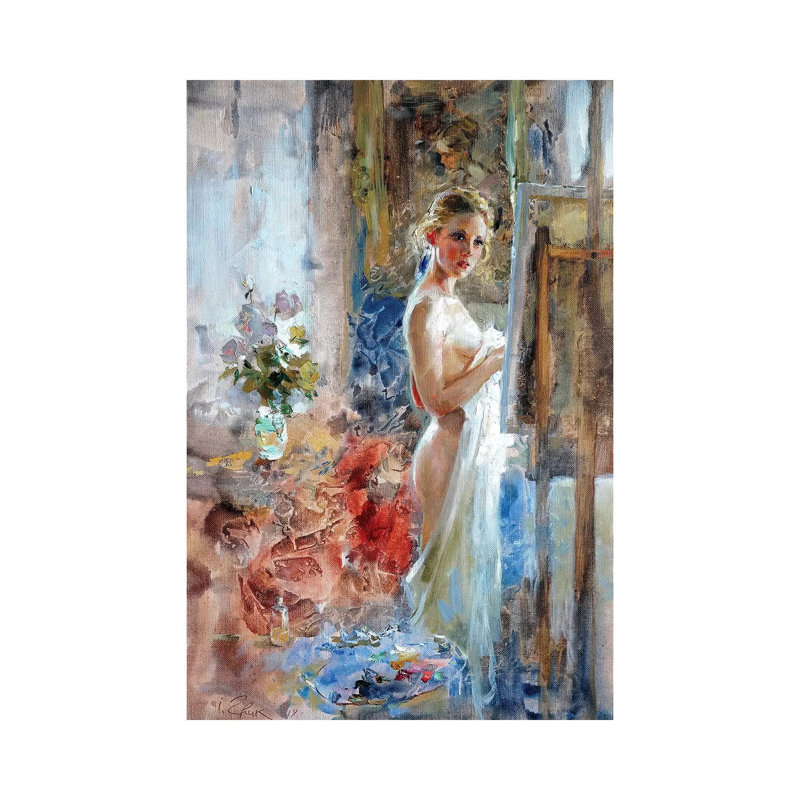 «In Front Of The Photo» par igor Juk - Giclée sur toile tendue avec châssis, H 26 po x l 18 po x 1,5 po