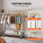 Extendable Length Clothes Rack with Wheels