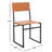 Rowayda 18'' H Leather Upholstered Metal Armchair-846916026