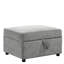 Canapé gris de 67,5 cm (26,6 po) mobile pour le salon et la chambre, doté d'un grand espace de rangement, d'une assise confortable et d'un revêtement en velours côtelé design.