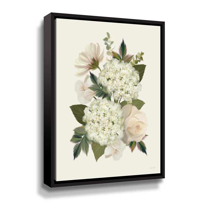 «Heirloom Hydrangea» par House Fenway - impression sur toile, Toile encadrée noire, H 10 po x l 8 po x P 2 po