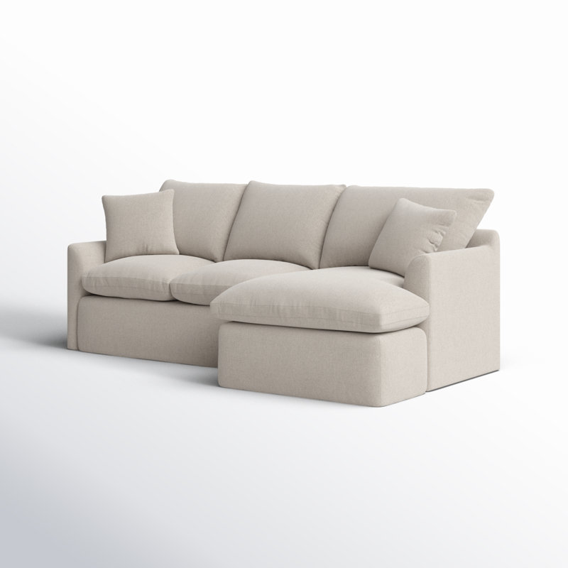 Beauen Upholstered L-Shaped Sectional, Right Hand Facing