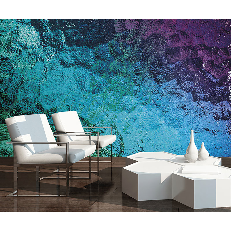 Panneau mural 6 pièces en verre coloré 8 pi x 10 po Rushda