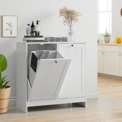 Tilt-Out Laundry Baskets With Removable Liner Bag