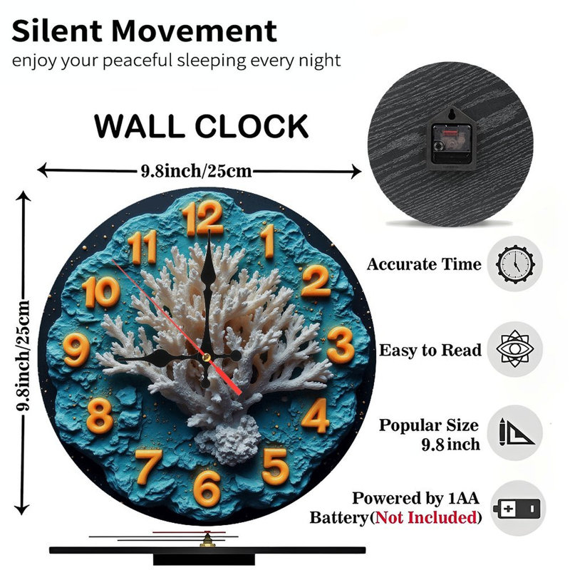 Horloge murale en résine Ocean