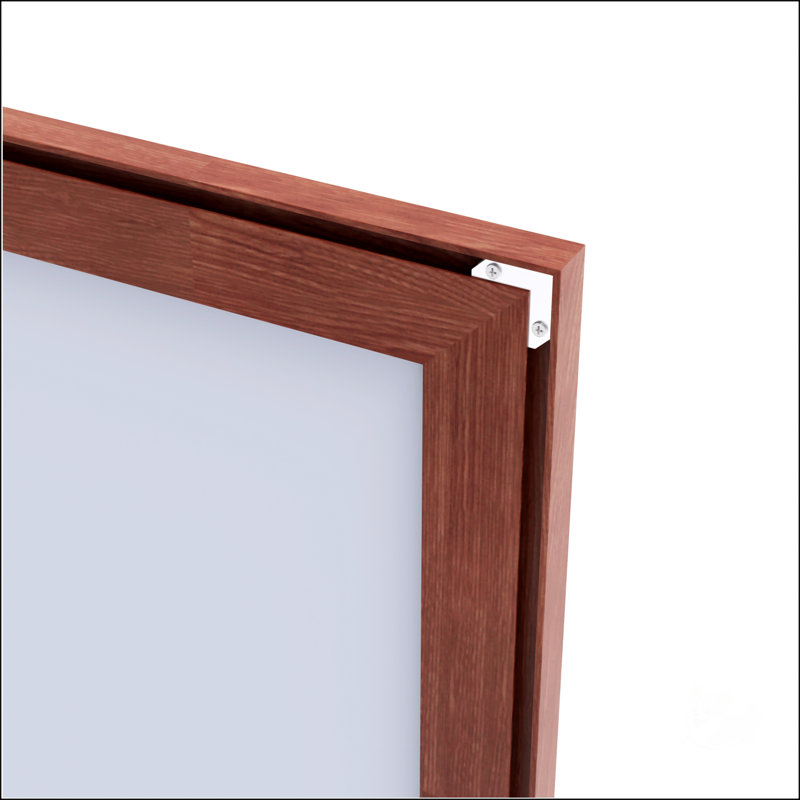 Miroir de salle de bain rectangulaire surdimensionné avec cadre en aluminium pour plusieurs pièces, Noyer