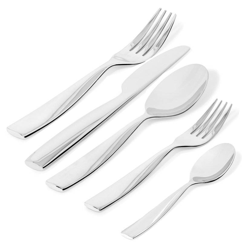 Alessi Dressed Stainless Steel Flatware Set