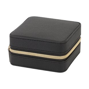 Travel Jewelry Case 4X4 Square 2 Deep With Zip 