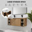 Meuble-lavabo mural 48 po avec double lavabo